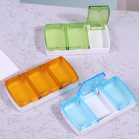 1PC Sealed 3 Grids apteczka przenośna apteczka do przechowywania opieki zdrowotnej plastikowe pudełko przenośne podróżne pudełeczko na tabletki 5